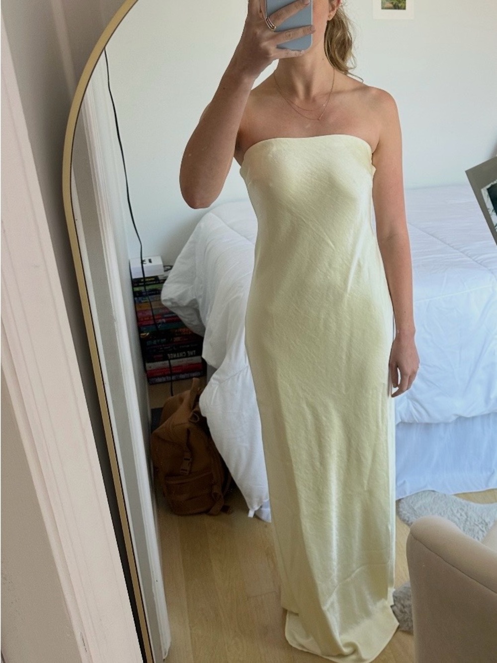 Austen Strapless Maxi Dress - Ice Yellow - Picture 5 of 6